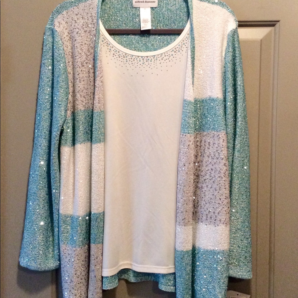 Women's Alfred Dunner Sweater Duet Set XL 16 18